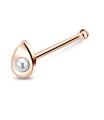 Pear Pearl Silver Bone Nose Stud NSKD-202p 
